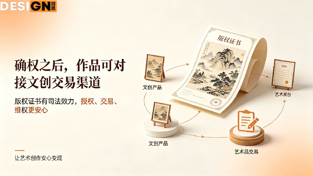 确权护航艺术创作!登记后可对接文创交易,让书画作品安心变现