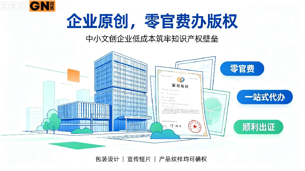 企业原创,零官费办版权!中小文创企业低成本筑牢知识产权壁垒