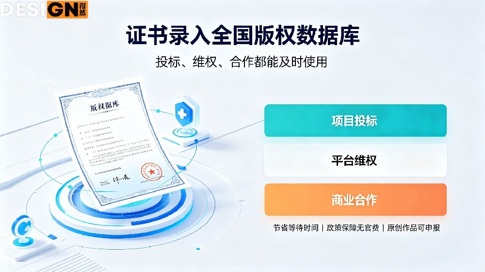 加急拿版权证书找得然网!压缩审核等待,原创作品更快确权
